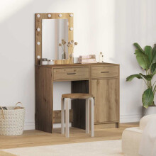 Berkfield Dressing Table 2 pcs Brown 50 x 41 x 135 cm Engineered wood