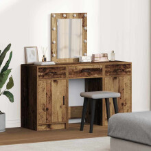 Berkfield Dressing Table with Door Brown 50 x 41 x 135 cm Engineered Wood