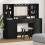 Berkfield Dressing Table Set with Drawer 3 pcs Black Oak Engineered Wood 1