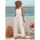 Women'S Wide Leg Lounge Pants White S 3
