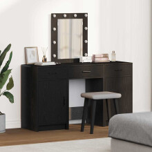 Berkfield Dressing Table with Door Black 50 x 41 x 135 cm Engineered Wood