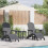 Berkfield Garden Chair 3 pcs Light Grey Polyethylene 1