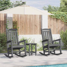 Berkfield Rocking Chair 2 pcs Light Grey 92 x 70 x 108 cm Polyethylene