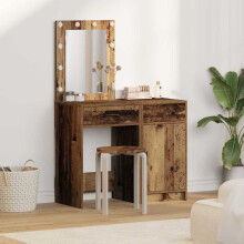 Berkfield Dressing Table 2 pcs Brown 50 x 41 x 135 cm Engineered wood