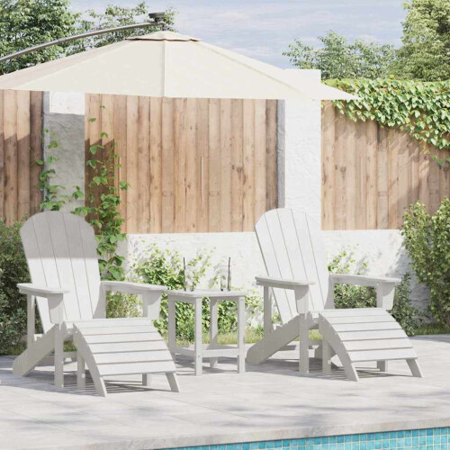 Berkfield Garden Chair 3 pcs White Polyethylene