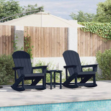 Berkfield Adirondack Rocking Chairs 2 pcs Navy Blue HDPE