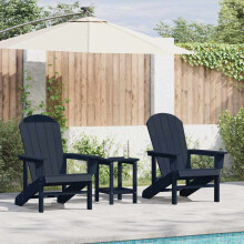 Berkfield Garden Chair 2 pcs Navy 82 x 74 x 92 cm Polyethylene