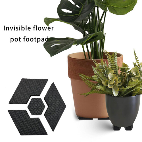 Slip Resistant Plant Pot Stands Reconfigurable Hexagonal Base 1