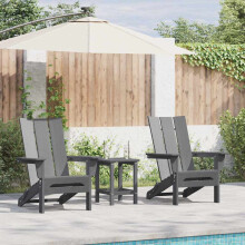 Berkfield Garden Chair 2 pcs Light Grey 80.5 x 74.5 x 92 cm Polyethylene