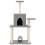 Berkfield Cat Tree with Sisal Scratching Posts Light Grey 122 cm 4