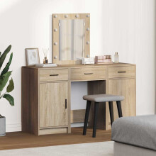 Berkfield Dressing Table with Door Brown 50 x 41 x 135 cm Engineered Wood