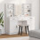 Berkfield Dressing Table Set with Drawer 3 pcs White Engineered Wood 1