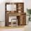Berkfield Dressing Table with Mirror Lights 2 pcs Brown Engineered Wood 1