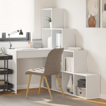 Berkfield Corner Desk White 101.5 x 149.5 x 149.5 cm Engineered Wood