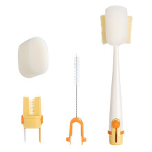5 in 1 White Bottle Cleaning Brush Set, Multifunctional Long Handle Water Bottle Cleaner for Baby Bottles and Tumblers
