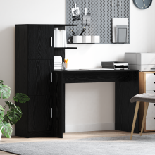 Berkfield Desk 2 pcs Black Oak