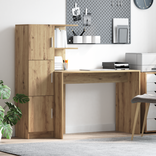 Berkfield Desk 2 pcs Artisan Oak