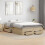 Berkfield Bed Frame with Drawer Brown 120 x 190 cm Engineered Wood 1