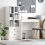 Berkfield Desk with Drawer with Shelf with Storage 2 pcs White 1