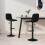 Berkfield Bar Stools 2 pcs Black Velvet 1