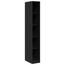 Berkfield Wardrobe with Shelf Black Oak 30 x 50 x 200 cm Engineered Wood
