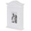 Berkfield Key Cabinet with Photo Frame White 2