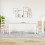 Berkfield 3 Piece Dining Set PANAMA White Solid Wood Pine 1