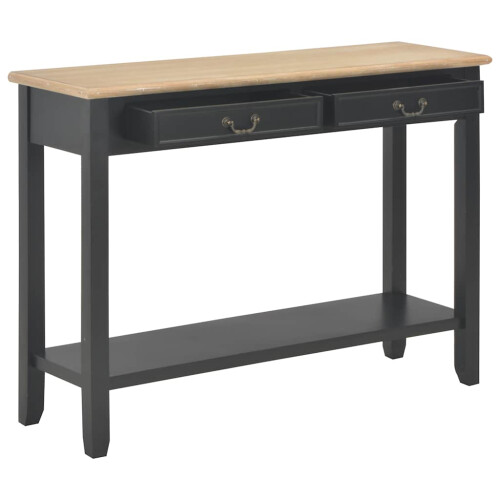 Berkfield Console Table Black 110x35x80 cm Wood 1