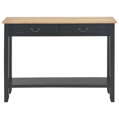 Berkfield Console Table Black 110x35x80 cm Wood 2