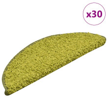 Berkfield Stair Mats 30 pcs 56x17x3 cm Green Half Round
