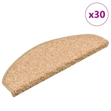 Berkfield Stair Mats 30 pcs 65x21x4 cm Gold Half Round Large