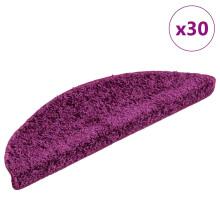 Berkfield Stair Mats 30 pcs 56x17x3 cm Violet Half Round