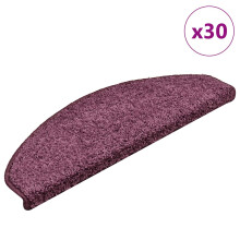 Berkfield Stair Mats 30 pcs 65x21x4 cm Dark Purple Half Round Large