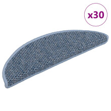 Berkfield Stair Mats Self-adhesive Sisal-Look 30 pcs 56x17x3 cm Blue