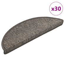 Berkfield Stair Mats Self-adhesive Sisal-Look 30 pcs 56x17x3 cm Grey and Beige