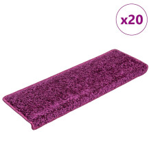 Berkfield Stair Mats 20 pcs 65x21x4 cm Violet Rectangular Edge