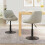 Berkfield Swivel Dining Chairs 2 pcs Light Grey Velvet 1