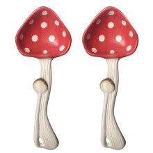 Stainless Steel Cute Mushroom Tableware Spoon Set with Ergonomic Grip for Everyday Dining