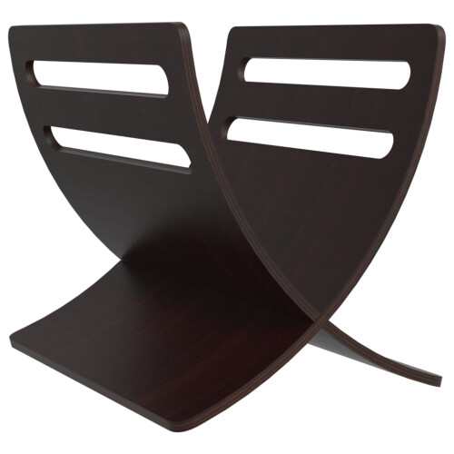 Berkfield Wooden Magazine Rack Floor Standing Brown 1