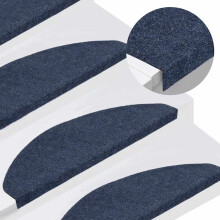 Berkfield Stair Mats Self-adhesive 30 pcs Blue 65x22.5x3.5 cm