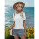 Round Neck Solid Color Sweater White L 2