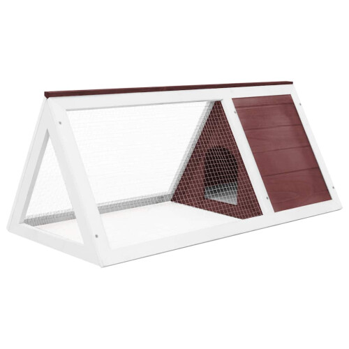 Berkfield Animal Rabbit Cage Brown Wood 2