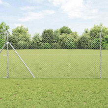 Berkfield Fence Post Silver 10 x 1 m (40 x 40 mm mesh) Steel