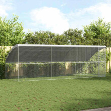 Berkfield Chicken Cage 3 pcs Silver 600 x 200 x 200 cm Galvanised Steel