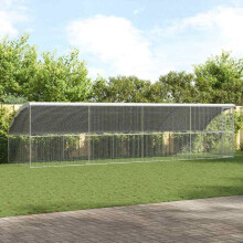 Berkfield Chicken Cage 4 pcs Silver 800 x 200 x 200 cm Galvanised Steel
