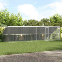 Berkfield Chicken Cage 4 pcs Silver 800 x 200 x 200 cm Galvanised Steel