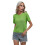Round Neck Solid Color Sweater Green L 2