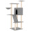 Berkfield Cat Tree with Sisal Scratching Posts Light Grey 143 cm 2