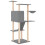 Berkfield Cat Tree with Sisal Scratching Posts Light Grey 143 cm 5