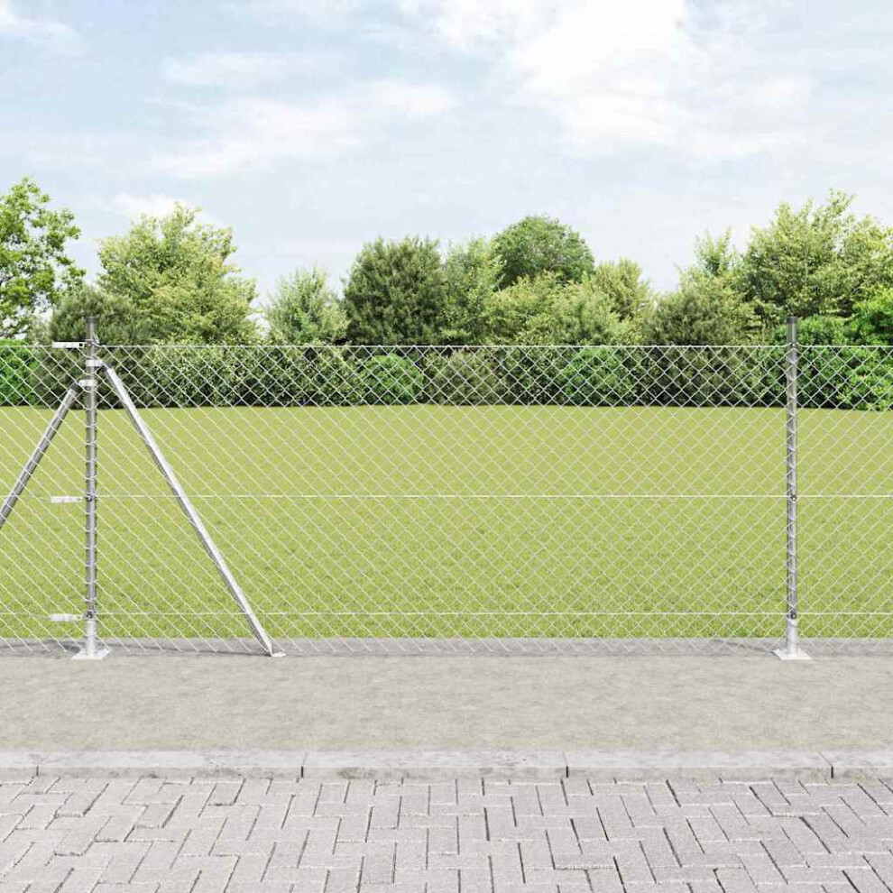 Photos - Other for Repair Berkfield Fence Post Silver 25 x 0.8 m  Steel(40 x 40 mm mesh)